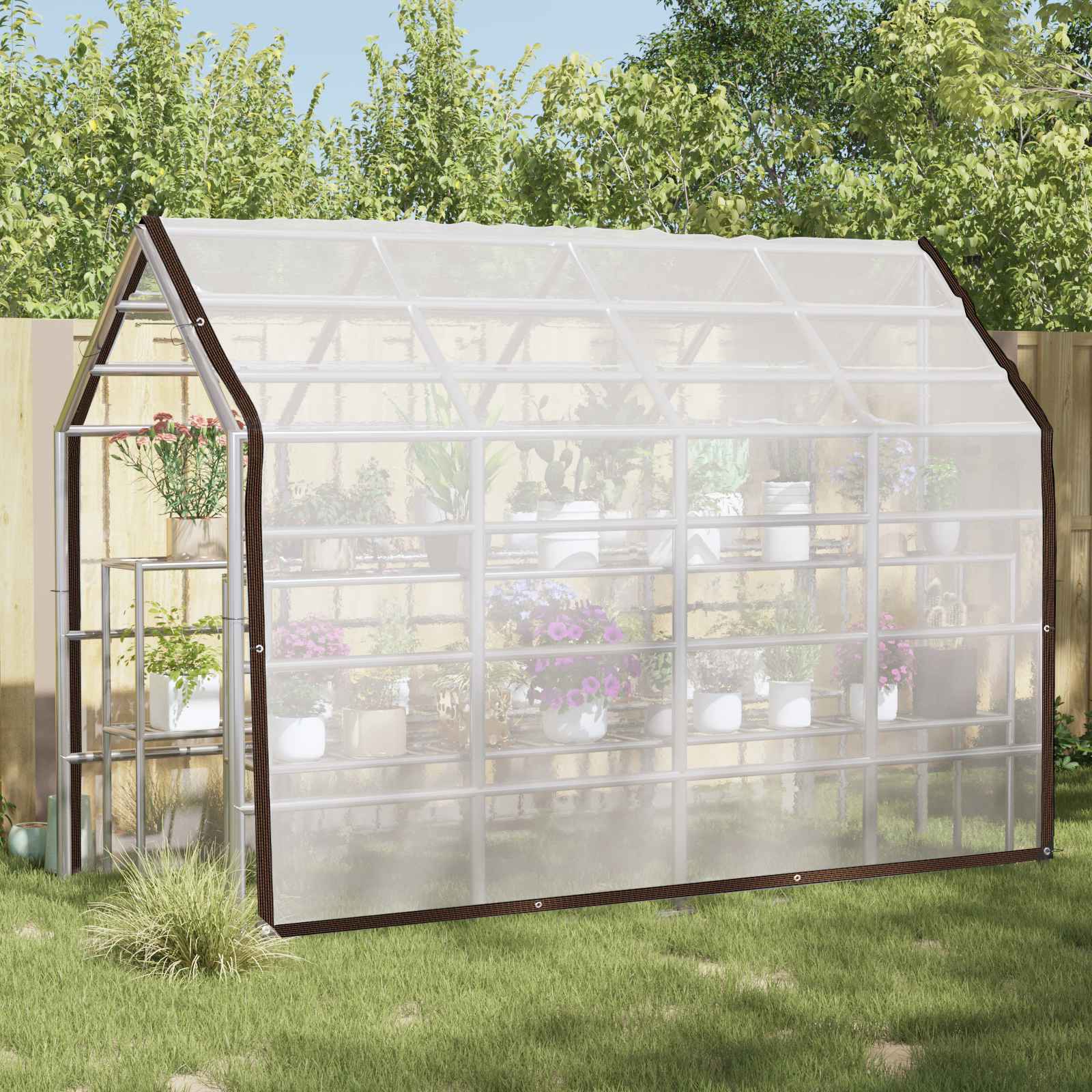 Transparent Plant Cover 1 x 12 m PE