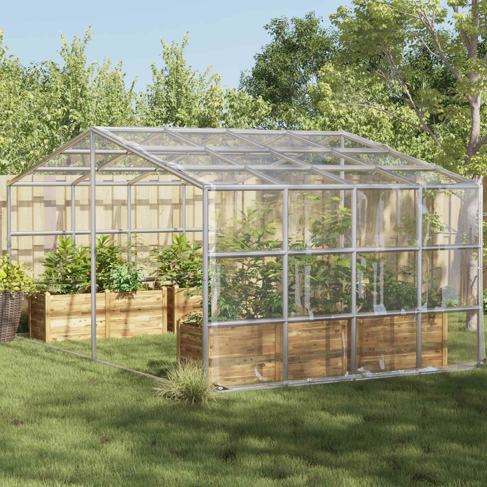 Transparent Plant Cover 1 x 12 m PVC