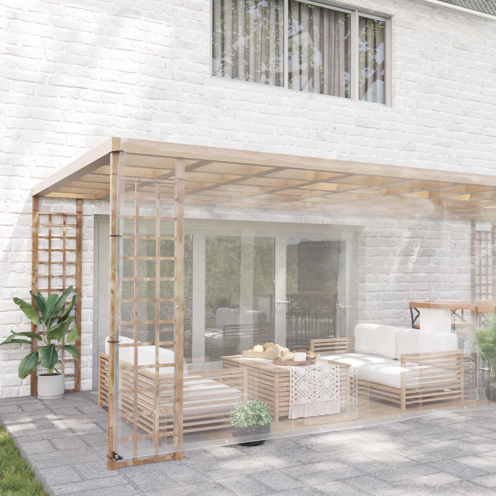 Transparent Plant Cover 1 x 12 m PVC