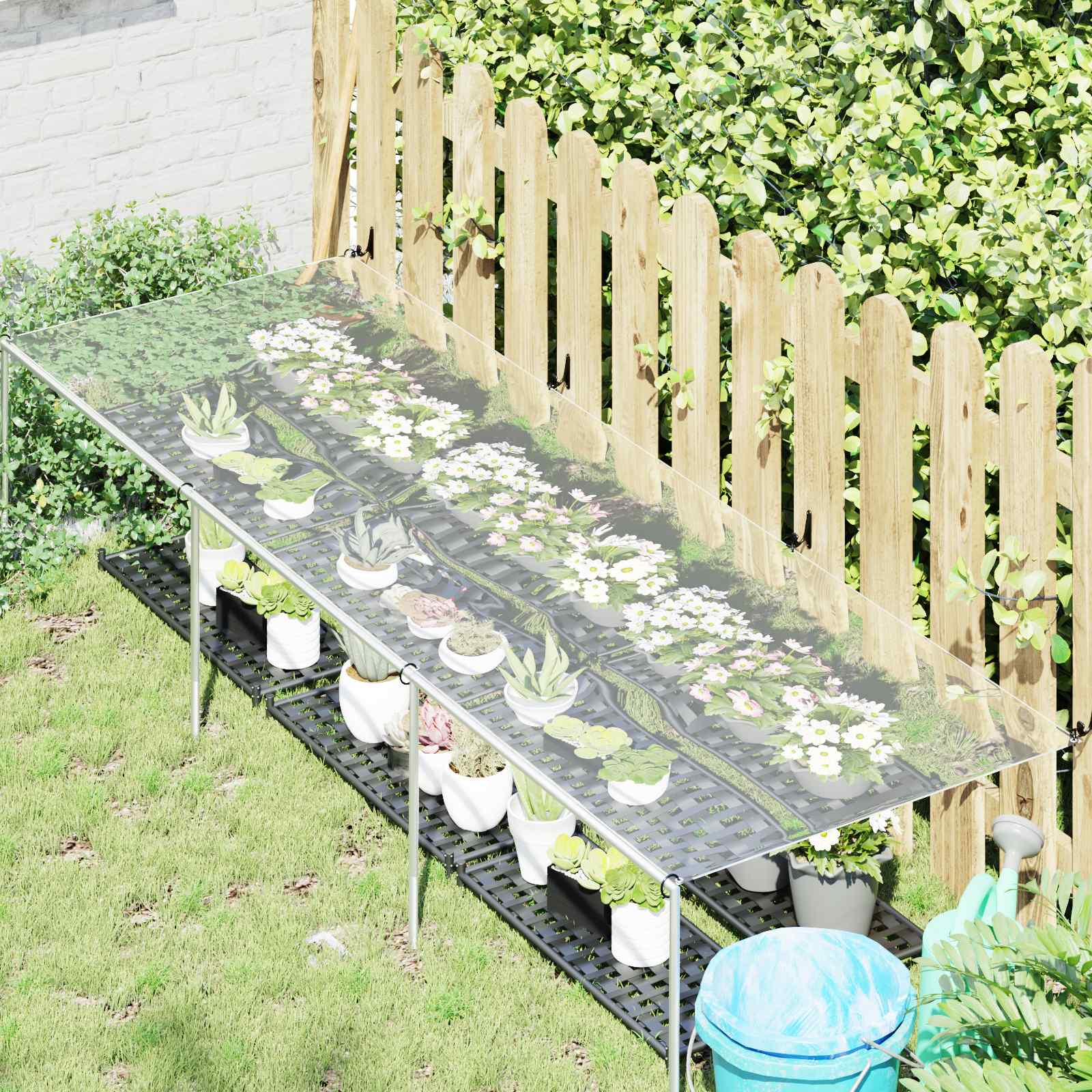 Transparent Plant Cover 1 x 12 m PVC