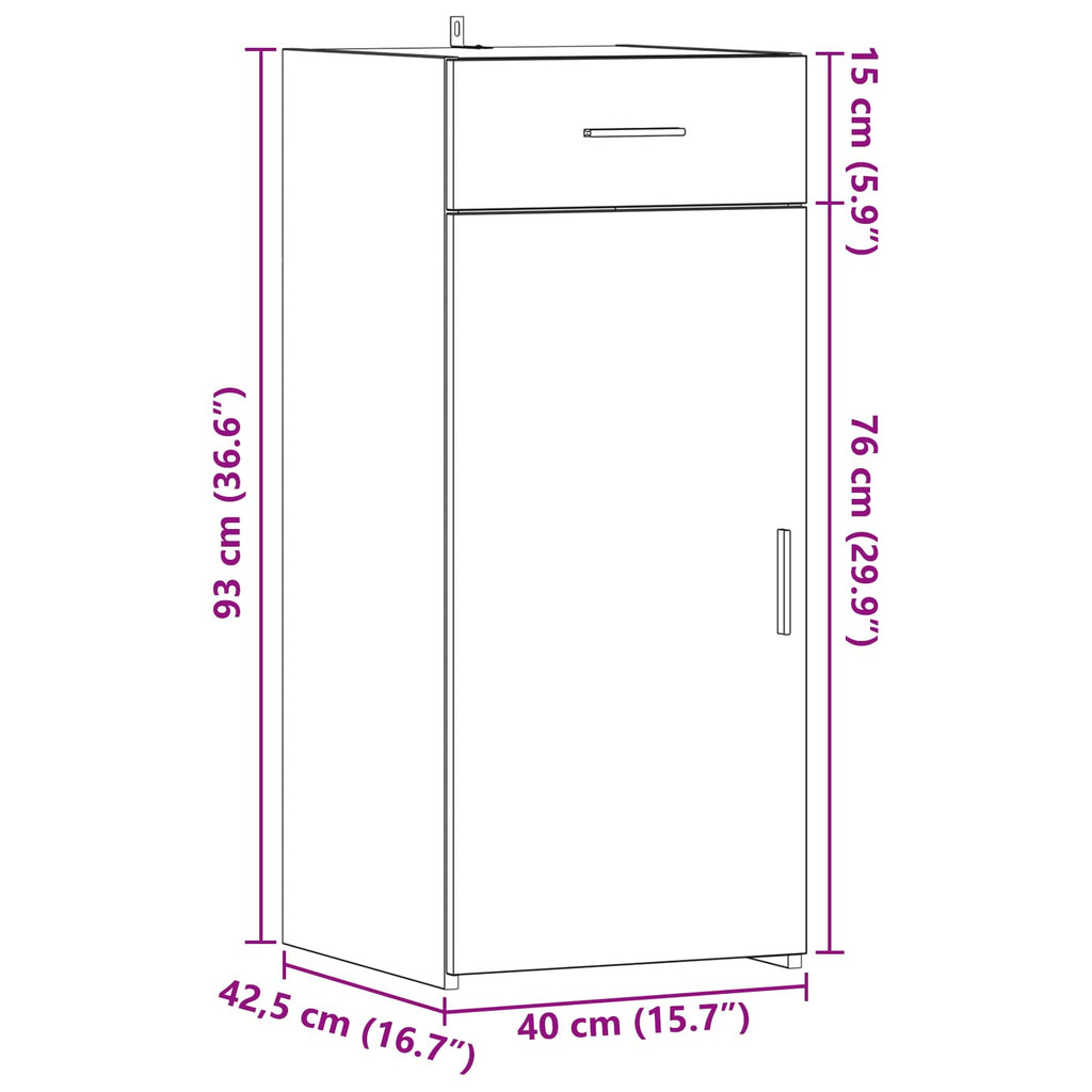 Armario de almacenamiento Madera vieja 40 x 42,5 x 93 cm