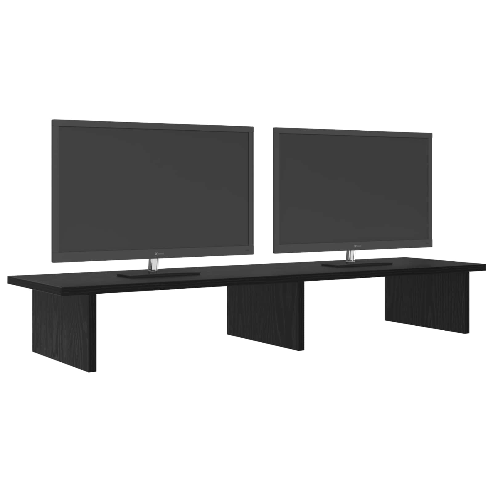 Soporte para Monitor Roble Negro 100 x 27 x 15 cm