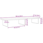 Soporte para Monitor Roble Negro 100 x 27 x 15 cm