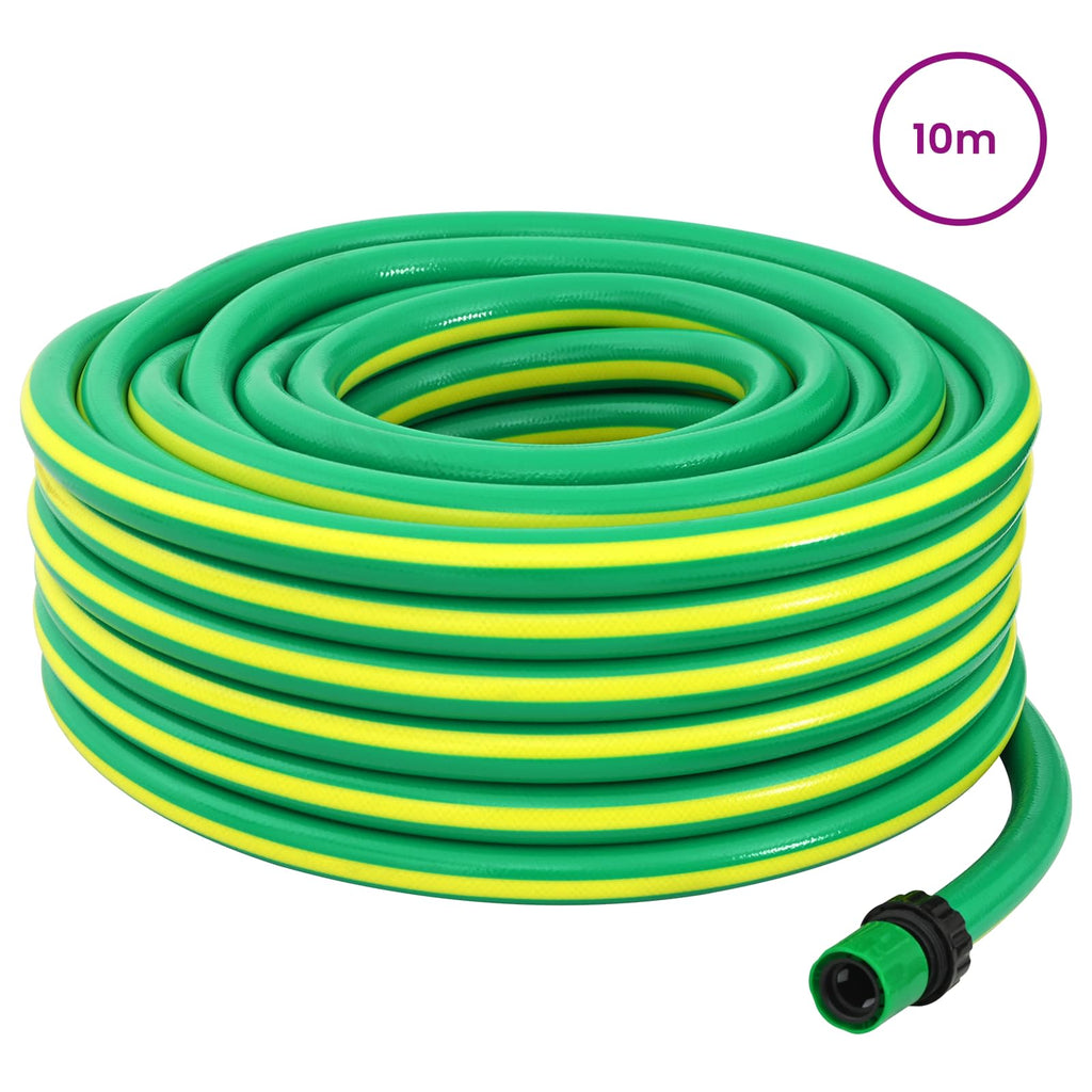 Manguera de jardín 5 capas Verde y amarillo 1 / 2'' 10 m PVC