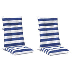Cojín de exterior 2 pcs Azul y Blanco 120 x 50 x 7 cm Tela