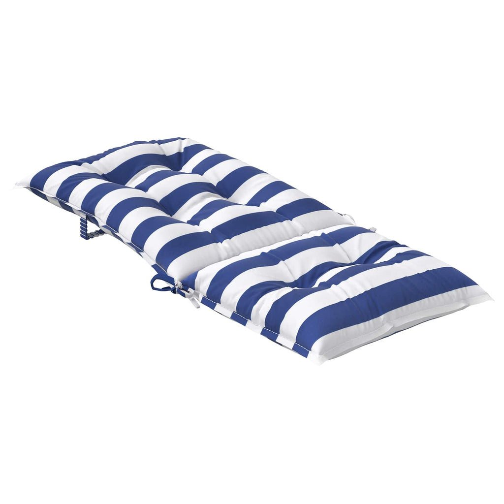 Cojín de exterior 2 pcs Azul y Blanco 120 x 50 x 7 cm Tela