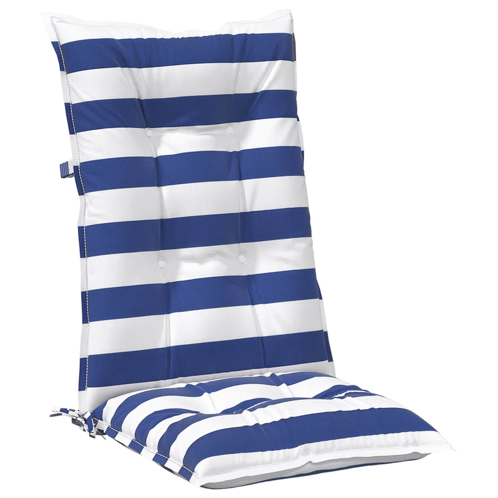 Cojín de exterior 2 pcs Azul y Blanco 120 x 50 x 7 cm Tela