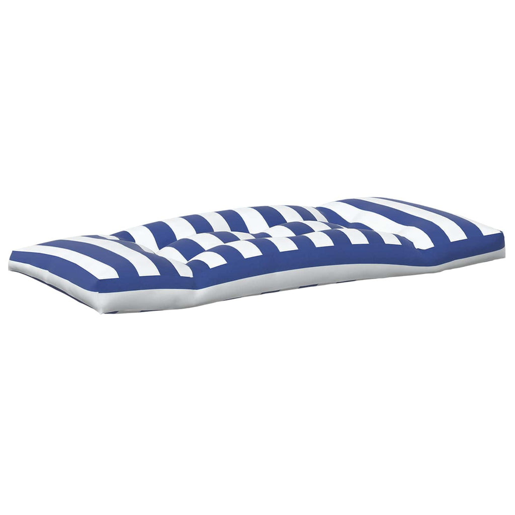 Cojín de exterior 3 pcs Azul y Blanco 103 x 58 x 10 cm Tela