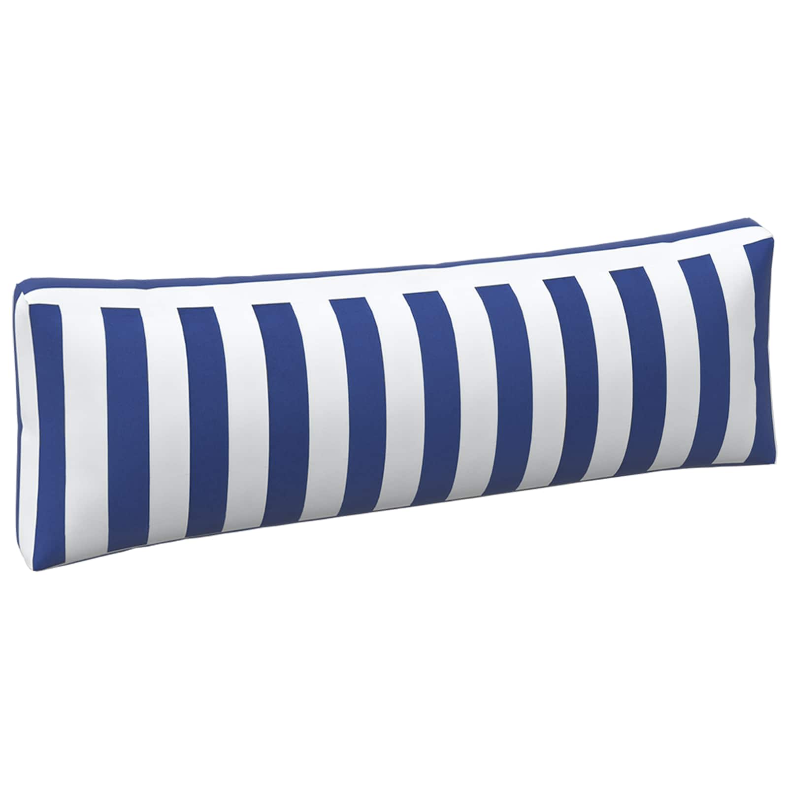 Cojín de exterior 3 pcs Azul y Blanco 103 x 58 x 10 cm Tela