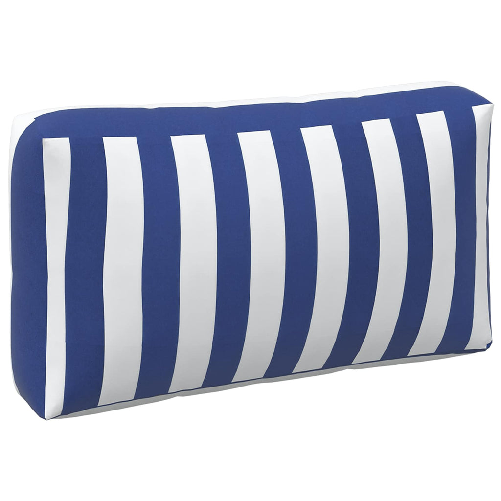 Cojín de exterior 3 pcs Azul y Blanco 103 x 58 x 10 cm Tela