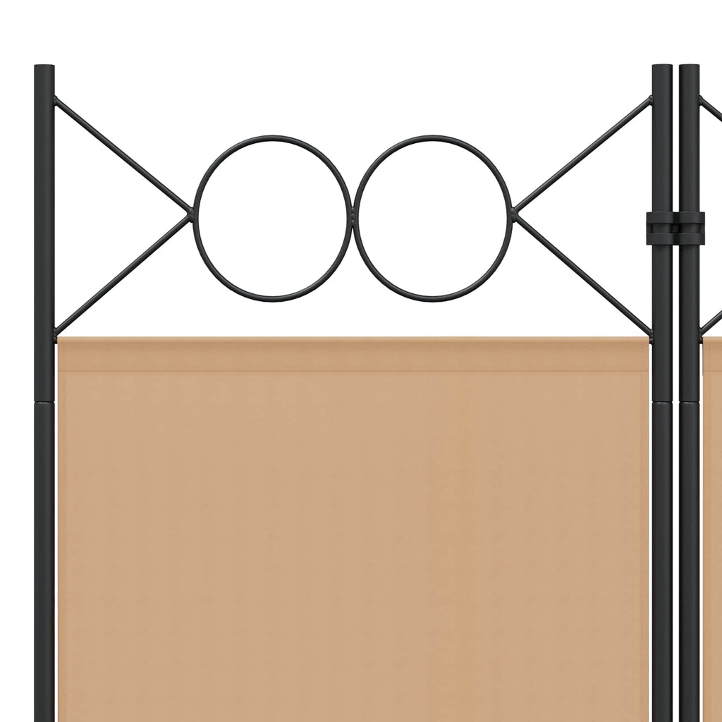 Biombo de 3 Paneles Beige 120 x 180 cm Tela