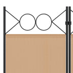 Biombo de 3 Paneles Beige 120 x 180 cm Tela