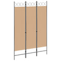 Biombo de 3 Paneles Beige 120 x 180 cm Tela