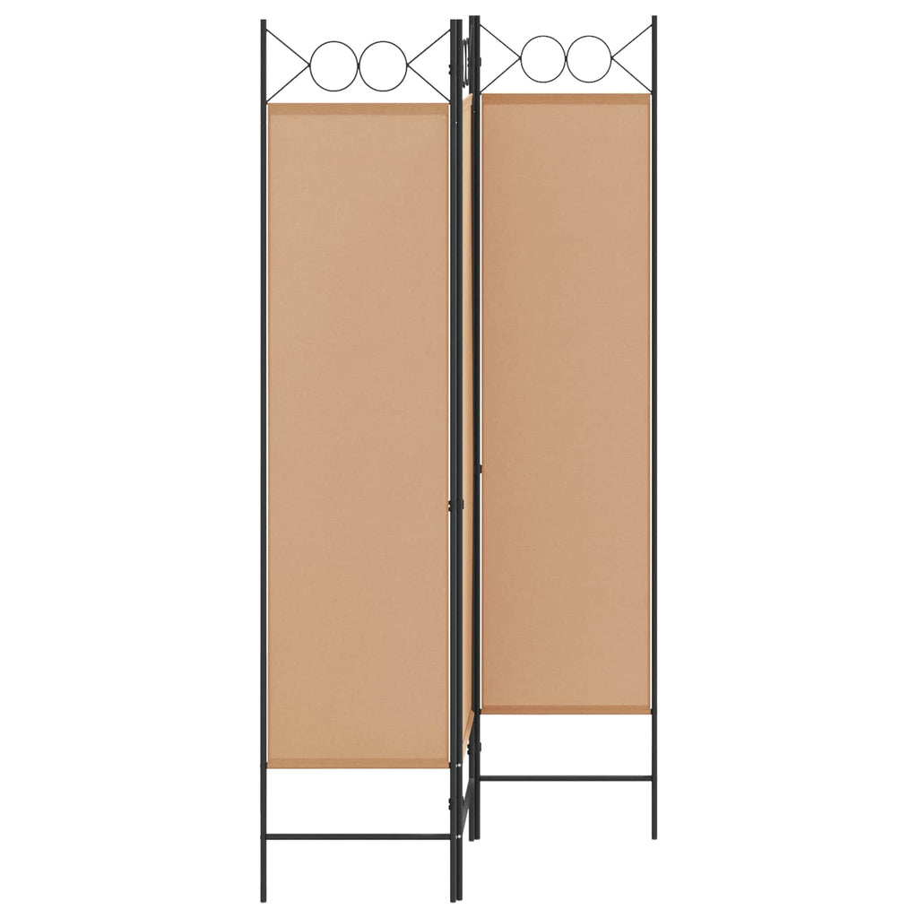 Biombo de 3 Paneles Beige 120 x 180 cm Tela