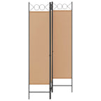 Biombo de 3 Paneles Beige 120 x 180 cm Tela