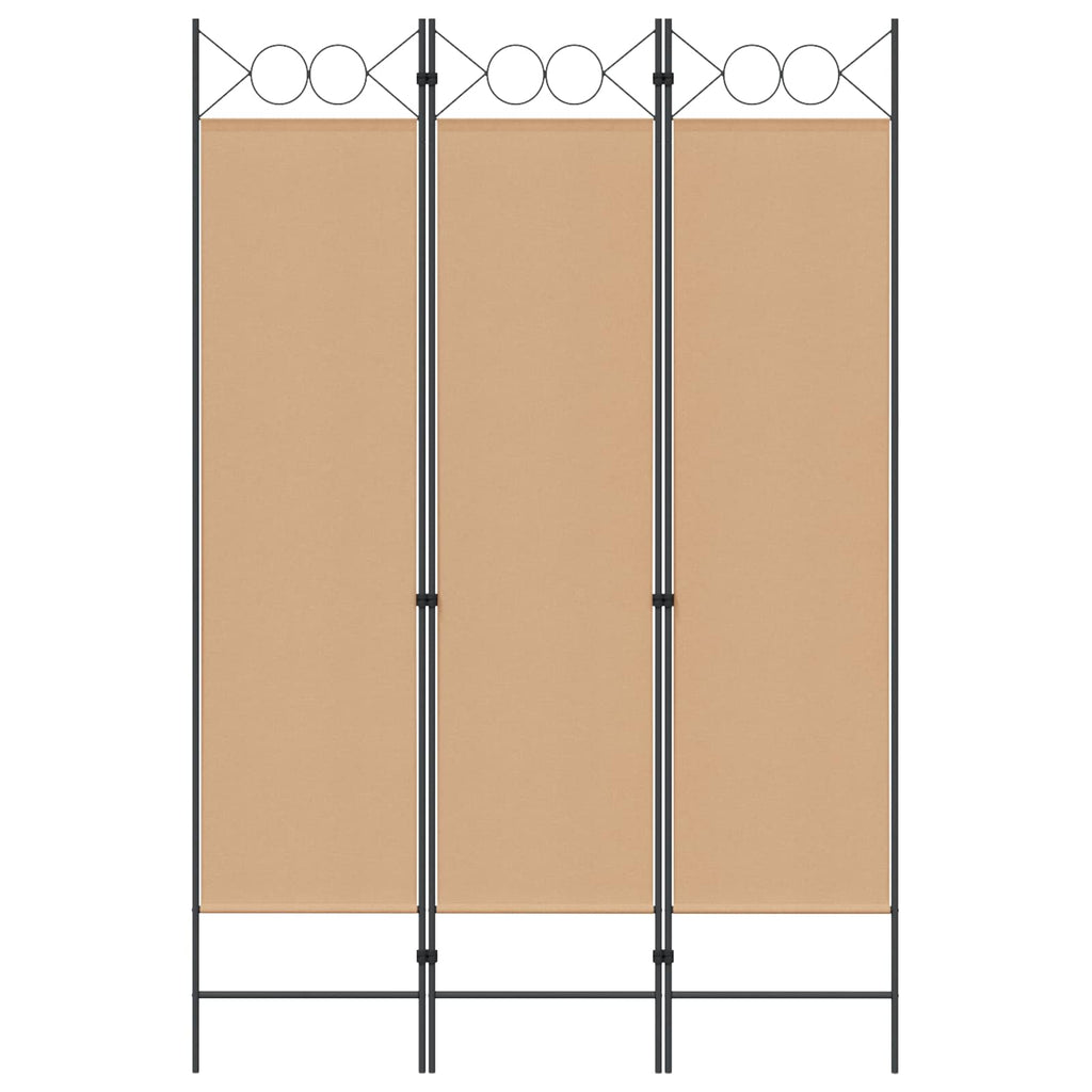 Biombo de 3 Paneles Beige 120 x 180 cm Tela