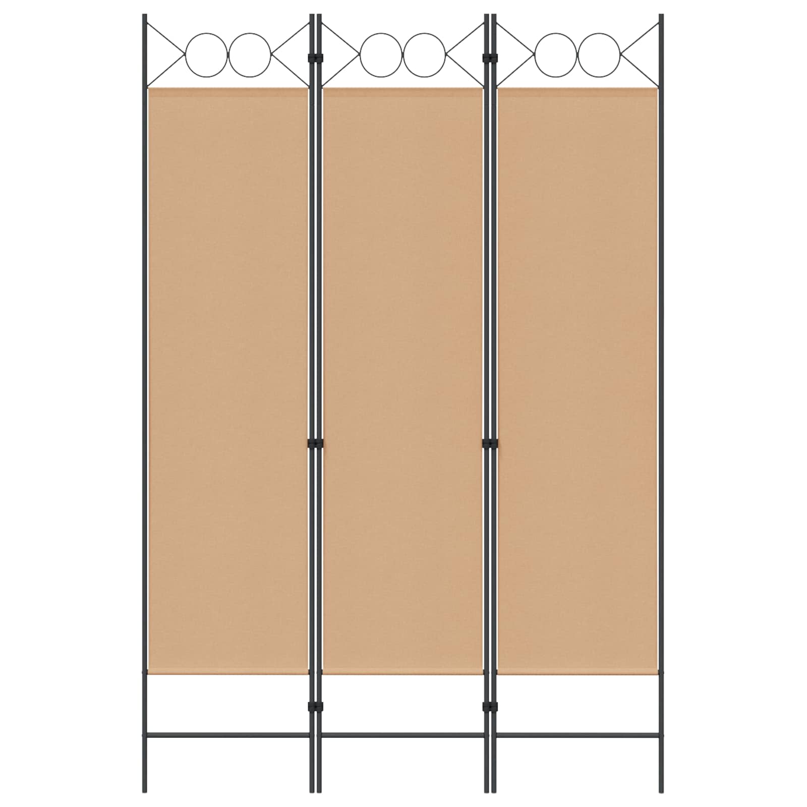 Biombo de 3 Paneles Beige 120 x 180 cm Tela