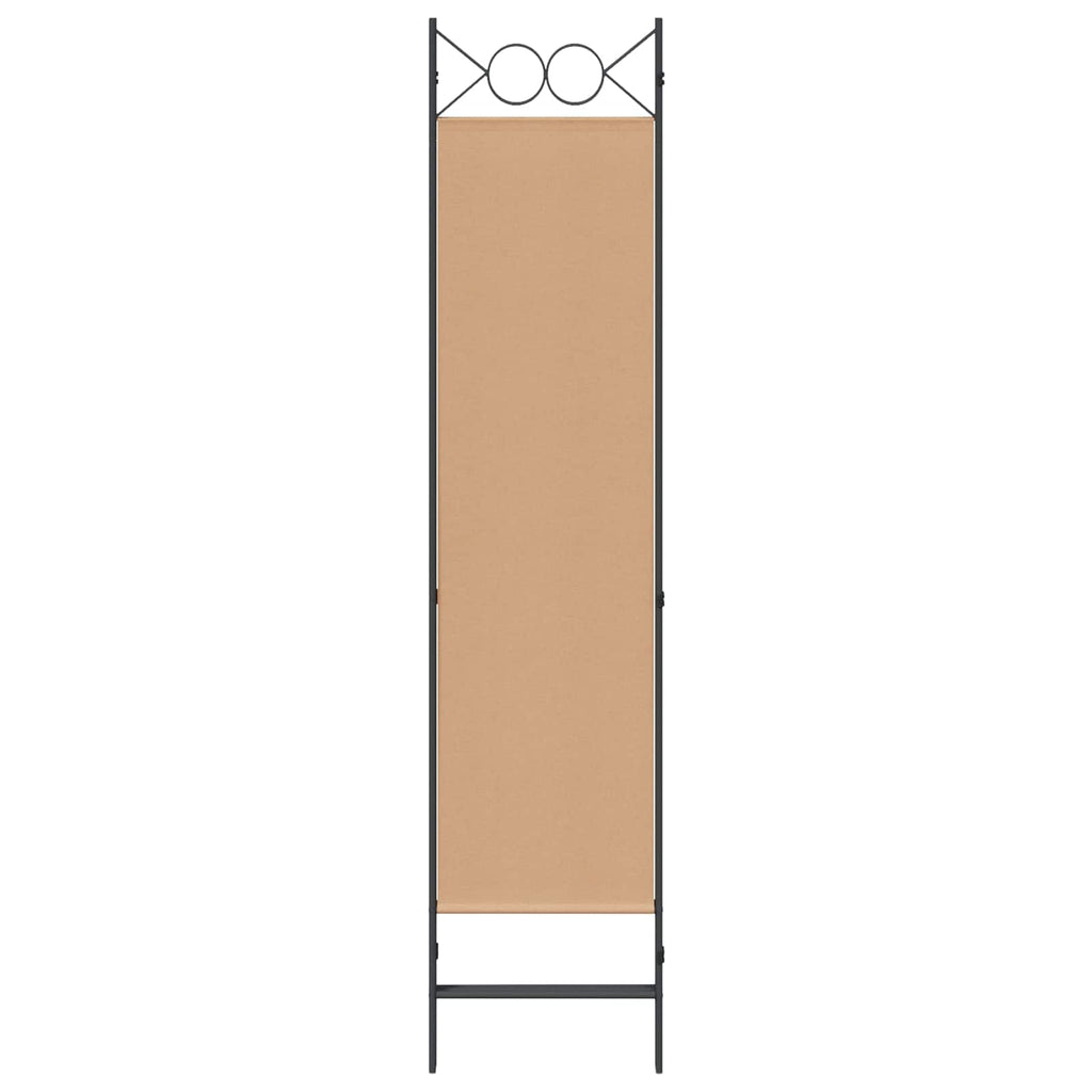 Biombo de 3 Paneles Beige 120 x 180 cm Tela
