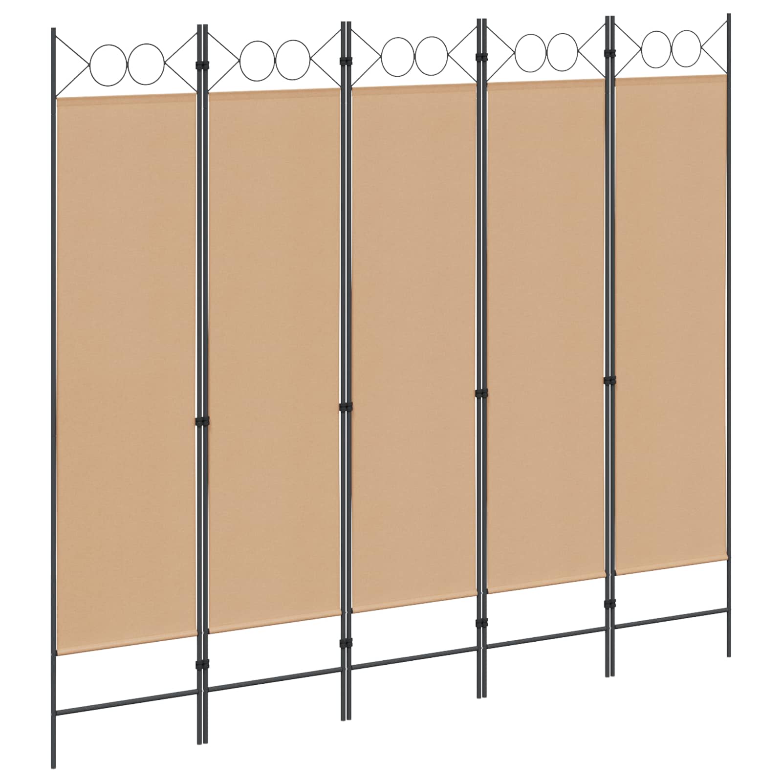 Biombo de 3 Paneles Beige 120 x 180 cm Tela