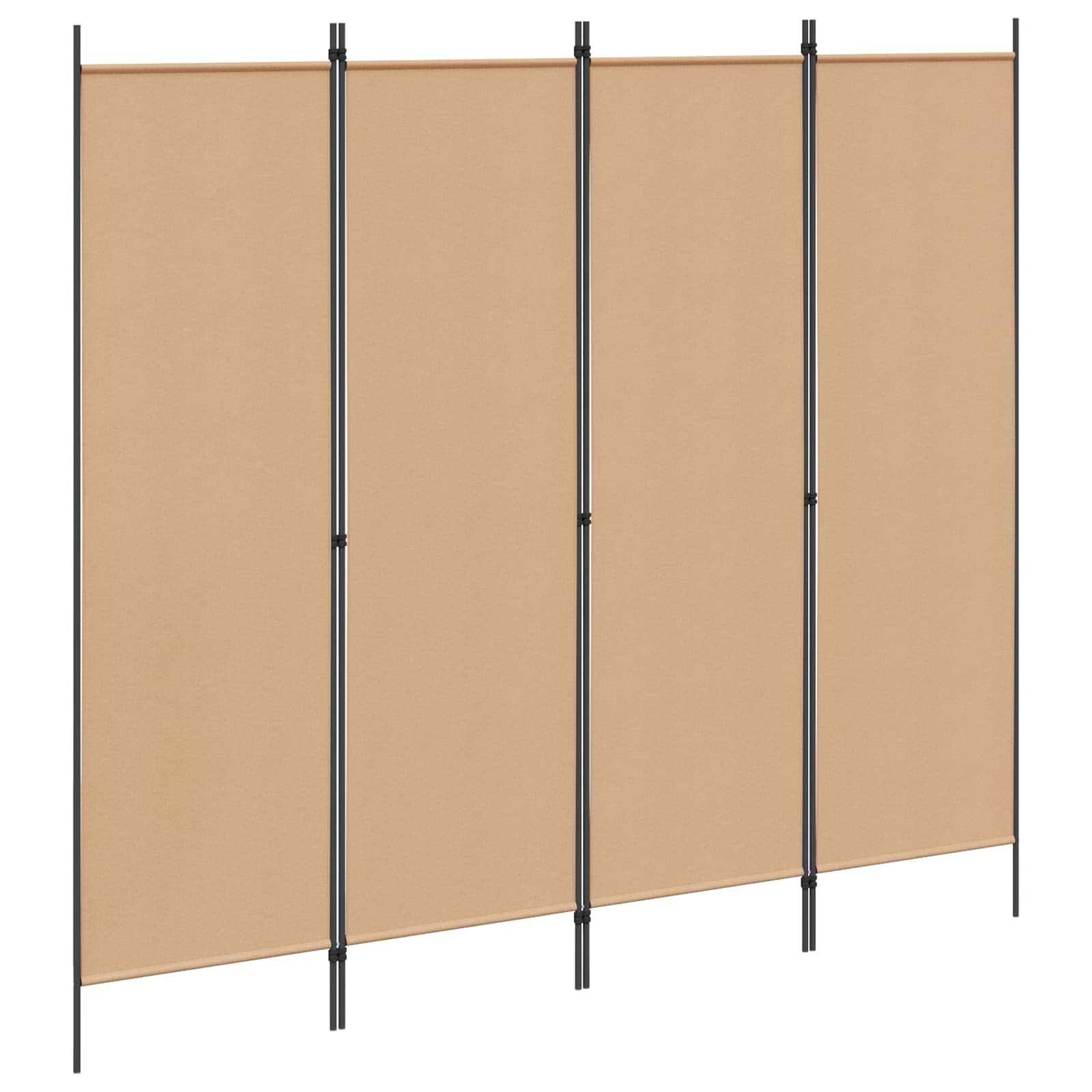 Biombos de 5 Paneles Beige 250 x 180 cm Tela