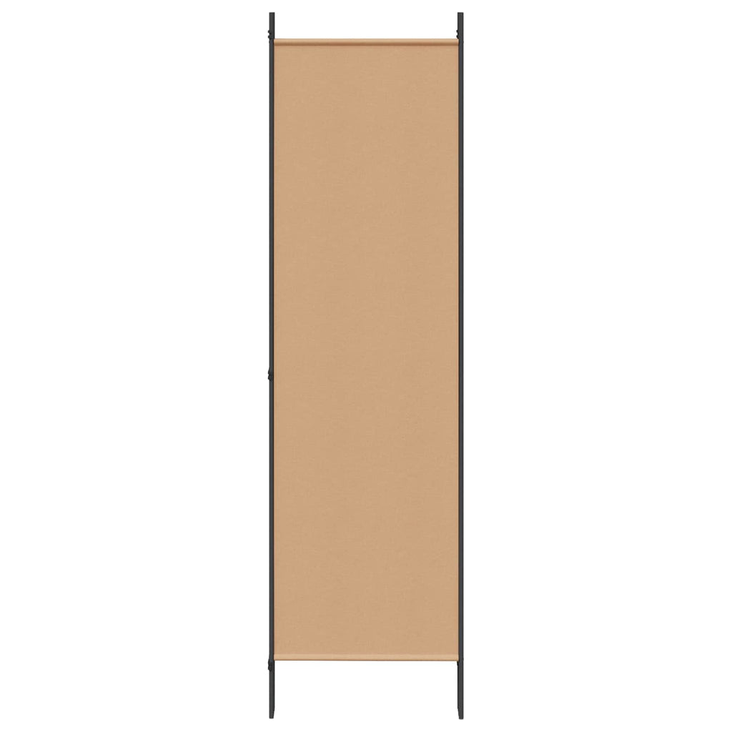 Biombos de 5 Paneles Beige 250 x 180 cm Tela