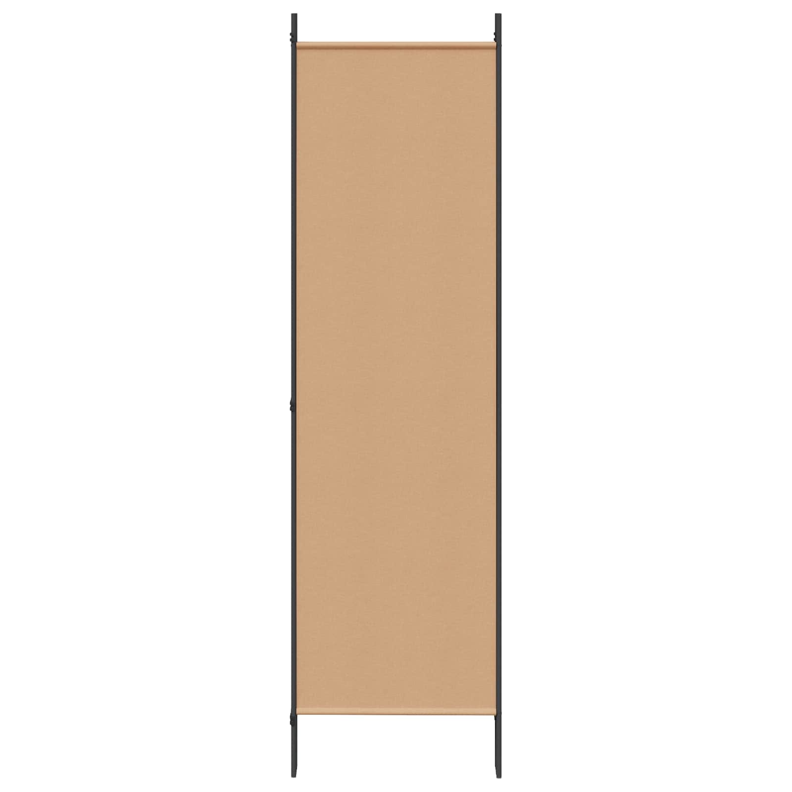 Biombos de 5 Paneles Beige 250 x 180 cm Tela