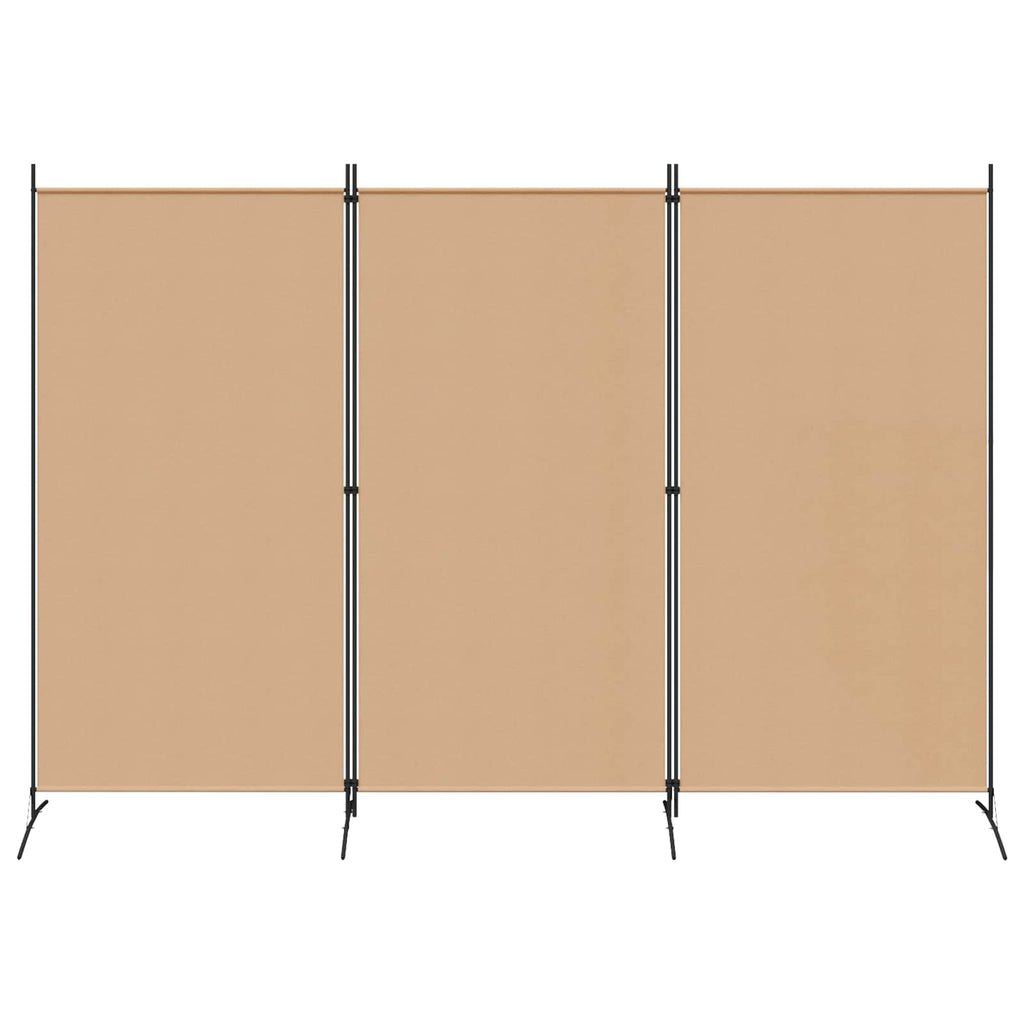 Biombo de 3 Paneles Beige 260 x 180 cm Tela