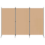 Biombo de 3 Paneles Beige 260 x 180 cm Tela