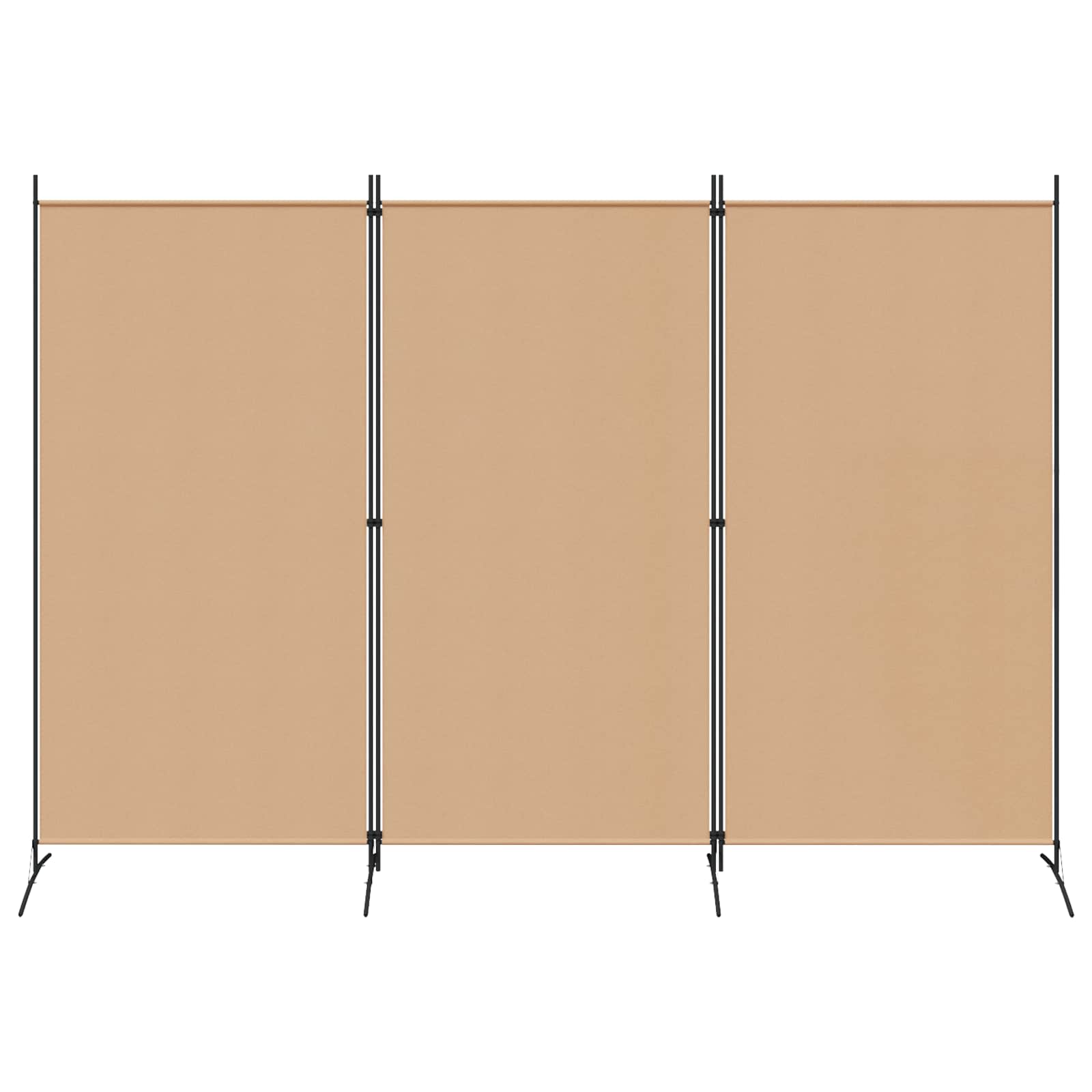 Biombo de 3 Paneles Beige 260 x 180 cm Tela