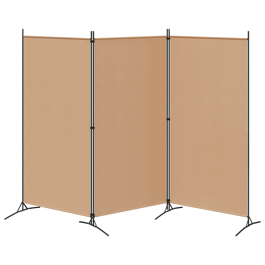 Biombo de 3 Paneles Beige 260 x 180 cm Tela
