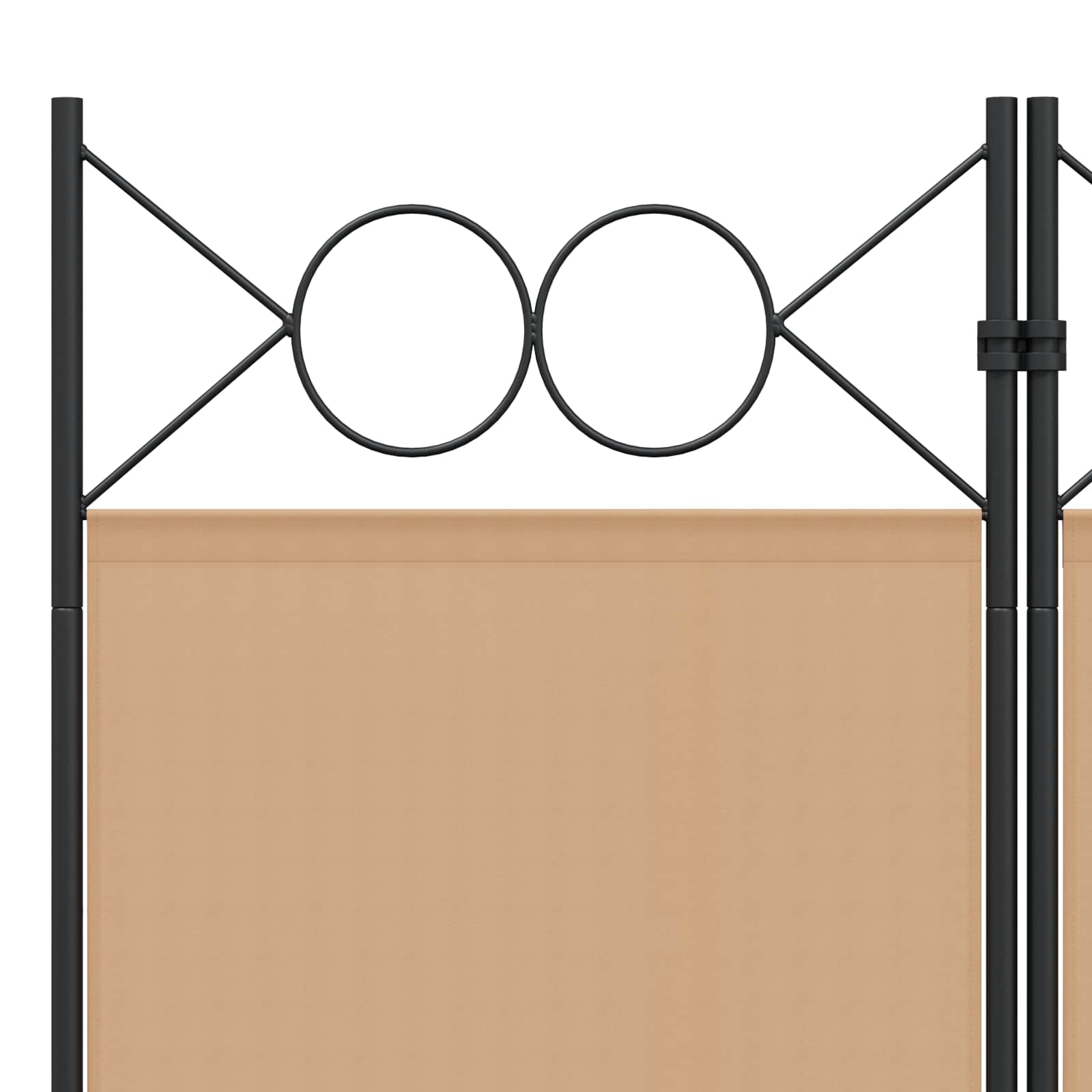 Biombo de 3 Paneles Beige 120 x 200 cm Tela