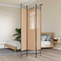 Biombo de 3 Paneles Beige 120 x 200 cm Tela