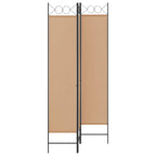 Biombo de 3 Paneles Beige 120 x 200 cm Tela
