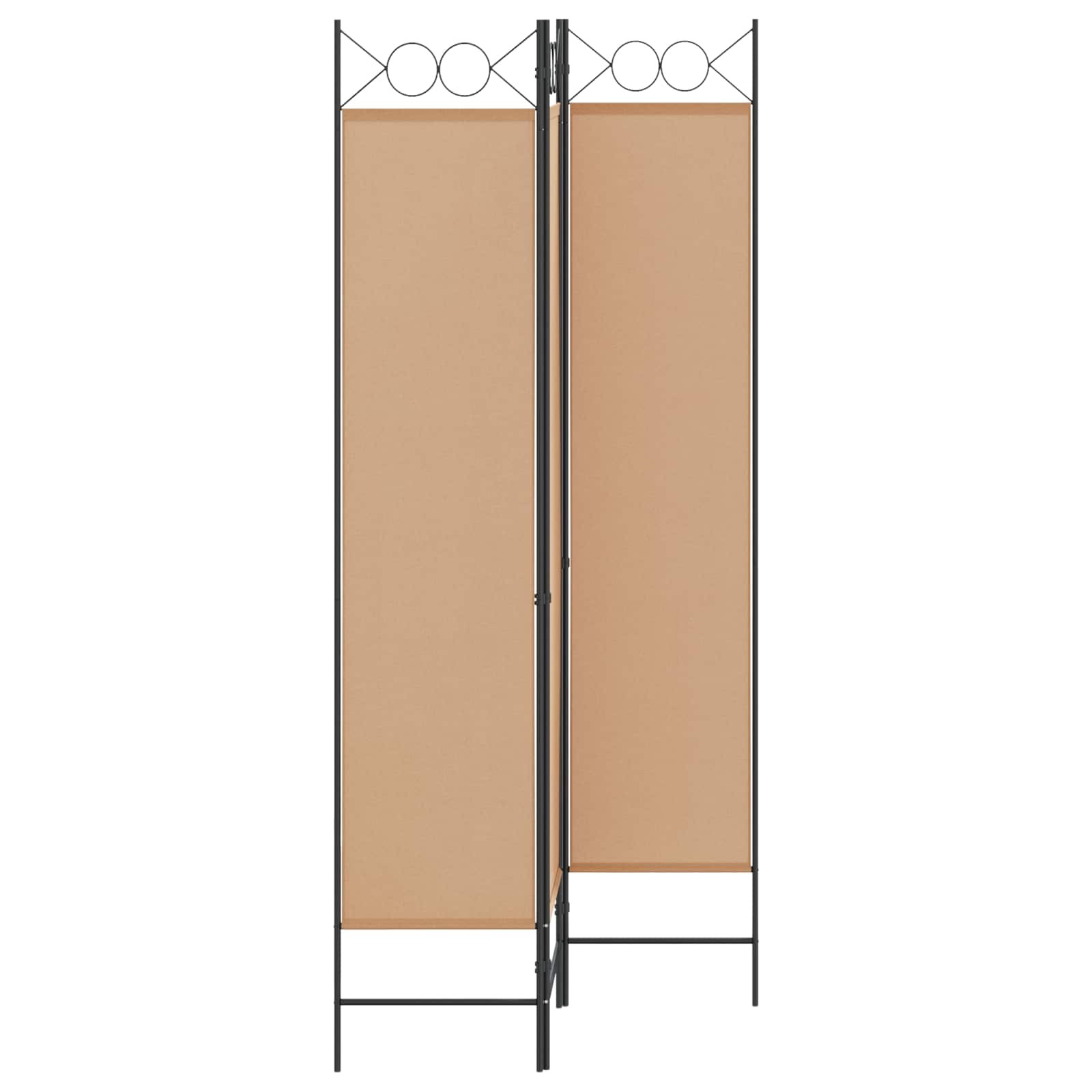 Biombo de 3 Paneles Beige 120 x 200 cm Tela