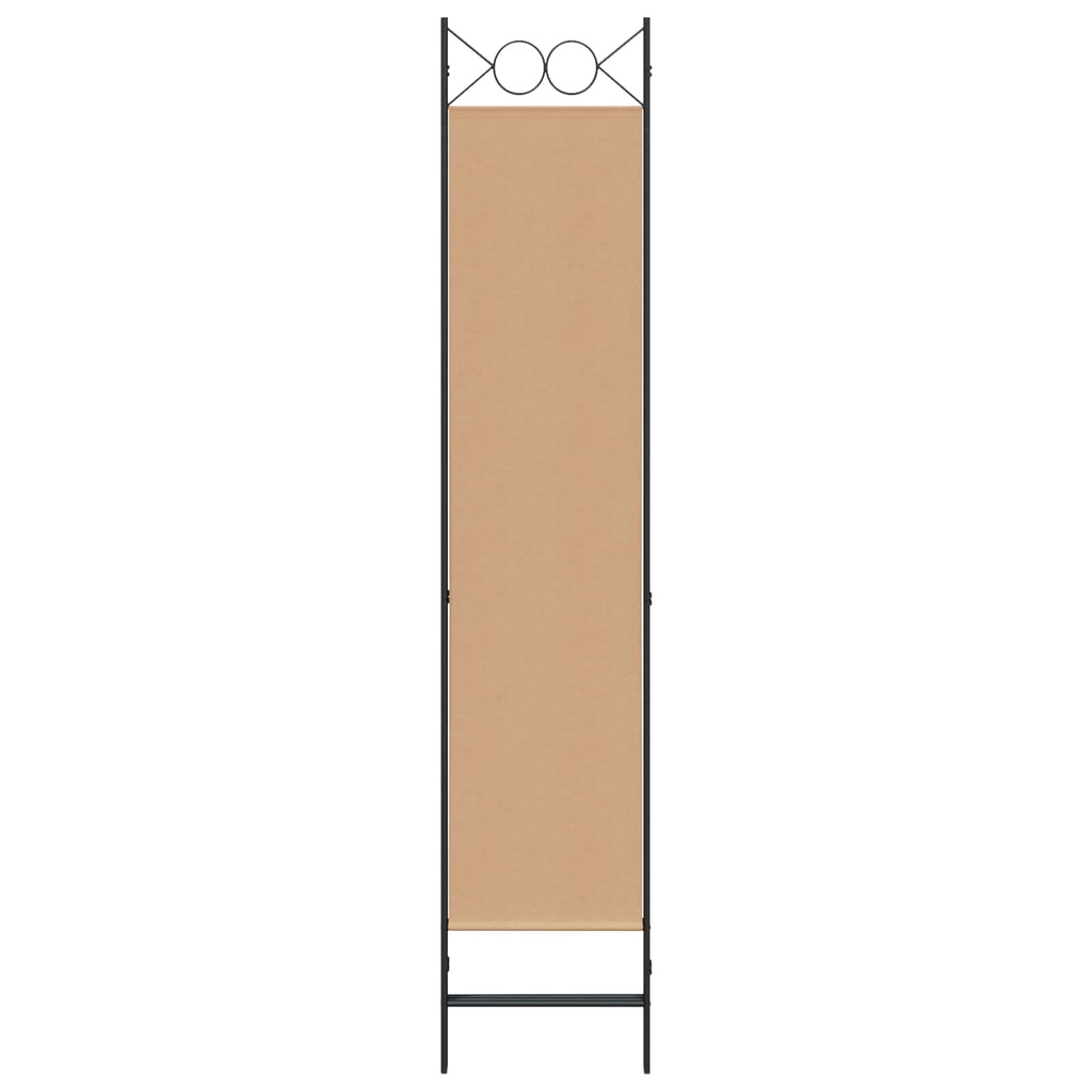 Biombo de 3 Paneles Beige 120 x 200 cm Tela
