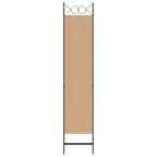 Biombo de 3 Paneles Beige 120 x 200 cm Tela