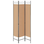 Biombo de 3 Paneles Beige 120 x 200 cm Tela