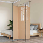 Biombo de 3 Paneles Beige 150 x 200 cm Tela