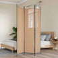 3-Panel Beige Room Divider 150 x 200 cm Fabric
