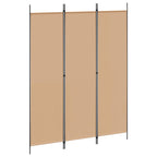 Biombo de 3 Paneles Beige 150 x 200 cm Tela