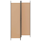 Biombo de 3 Paneles Beige 150 x 200 cm Tela