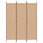 Biombo de 3 Paneles Beige 150 x 200 cm Tela