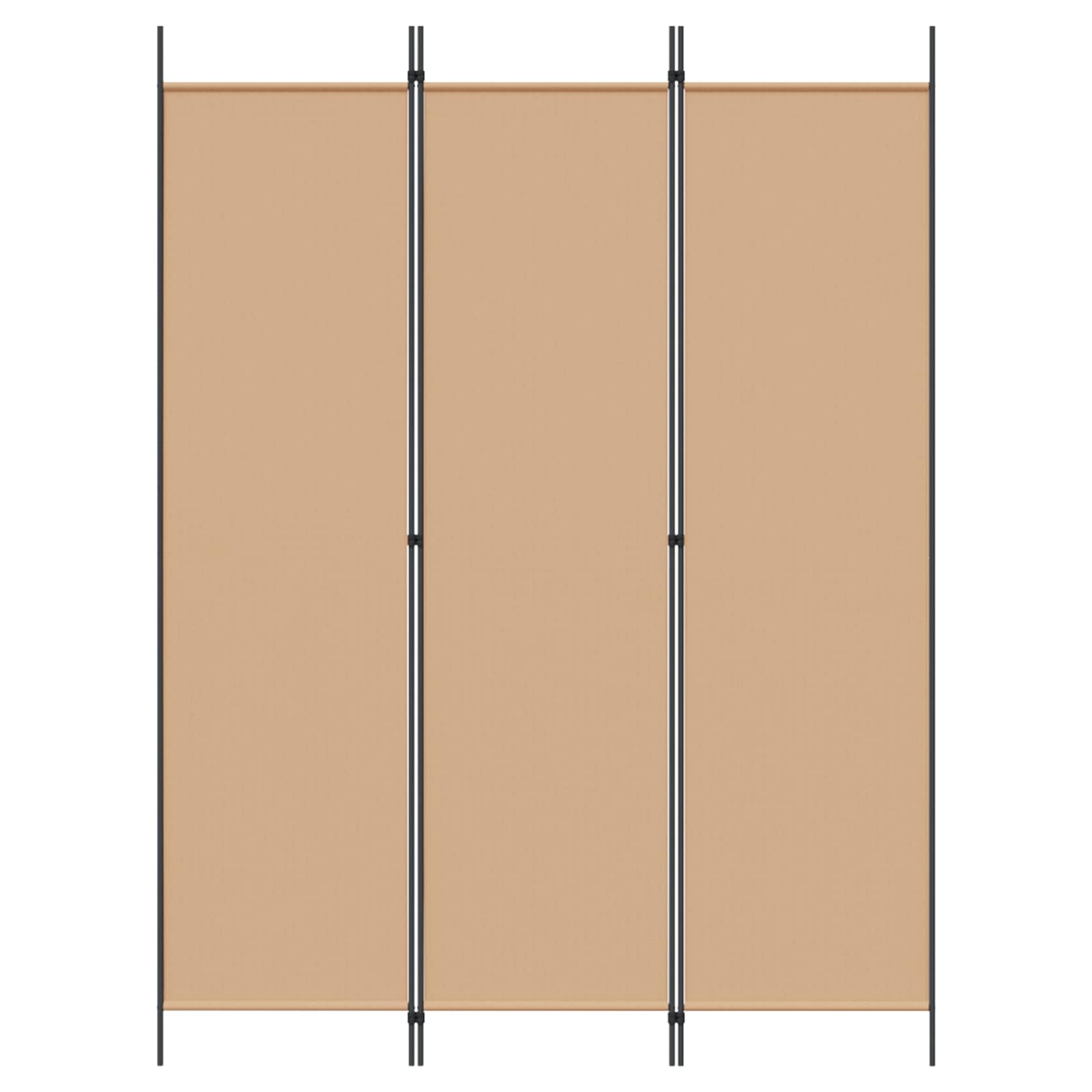 Biombo de 3 Paneles Beige 150 x 200 cm Tela