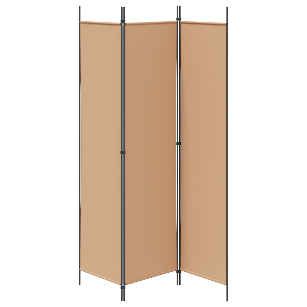 Biombo de 3 Paneles Beige 150 x 200 cm Tela