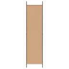 Biombos de 5 Paneles Beige 250 x 200 cm Tela