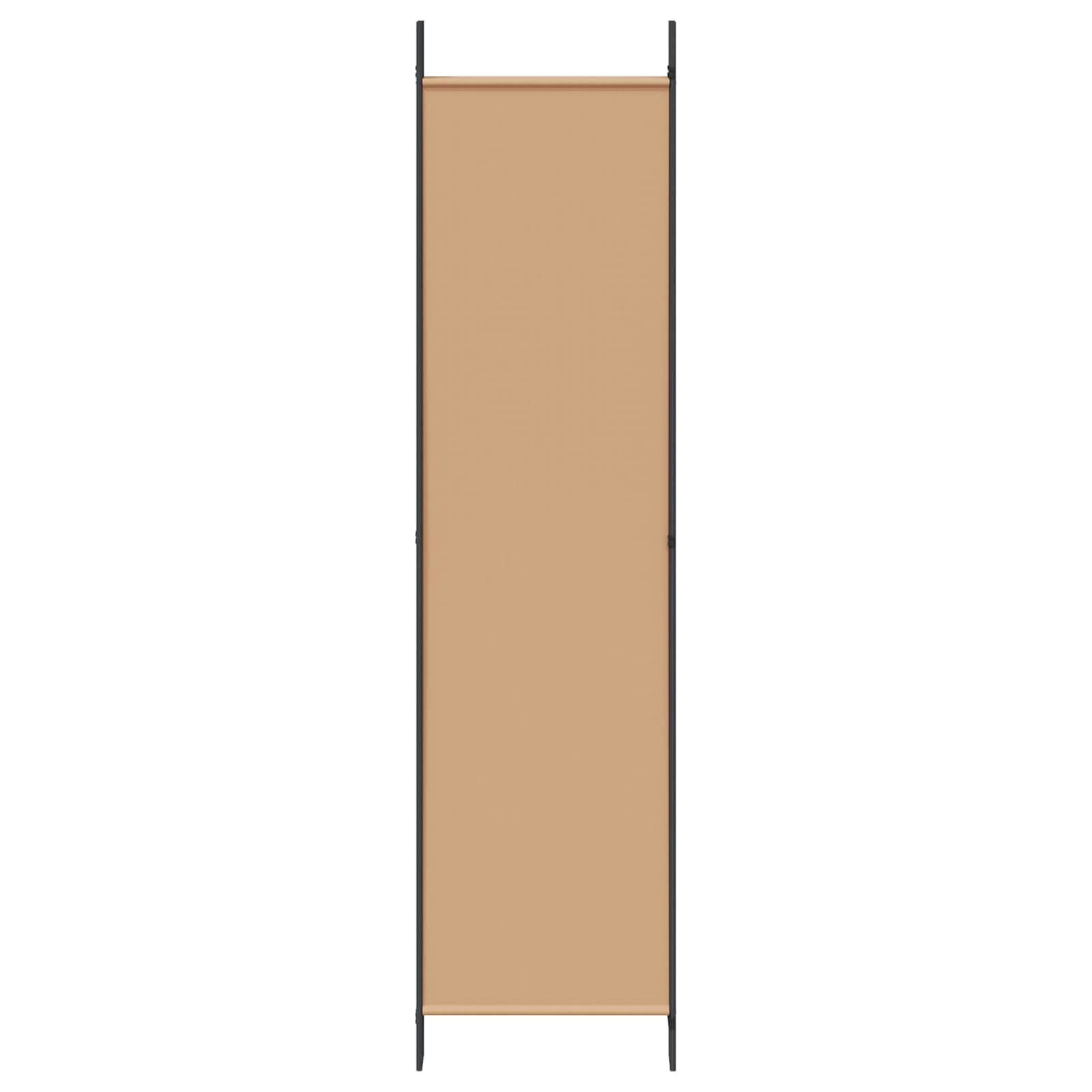 Biombos de 5 Paneles Beige 250 x 200 cm Tela