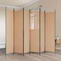 Divisor de habitación de 6 paneles Beige 300 x 200 cm Tela