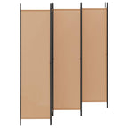 Divisor de habitación de 6 paneles Beige 300 x 200 cm Tela