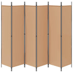 Divisor de habitación de 6 paneles Beige 300 x 200 cm Tela