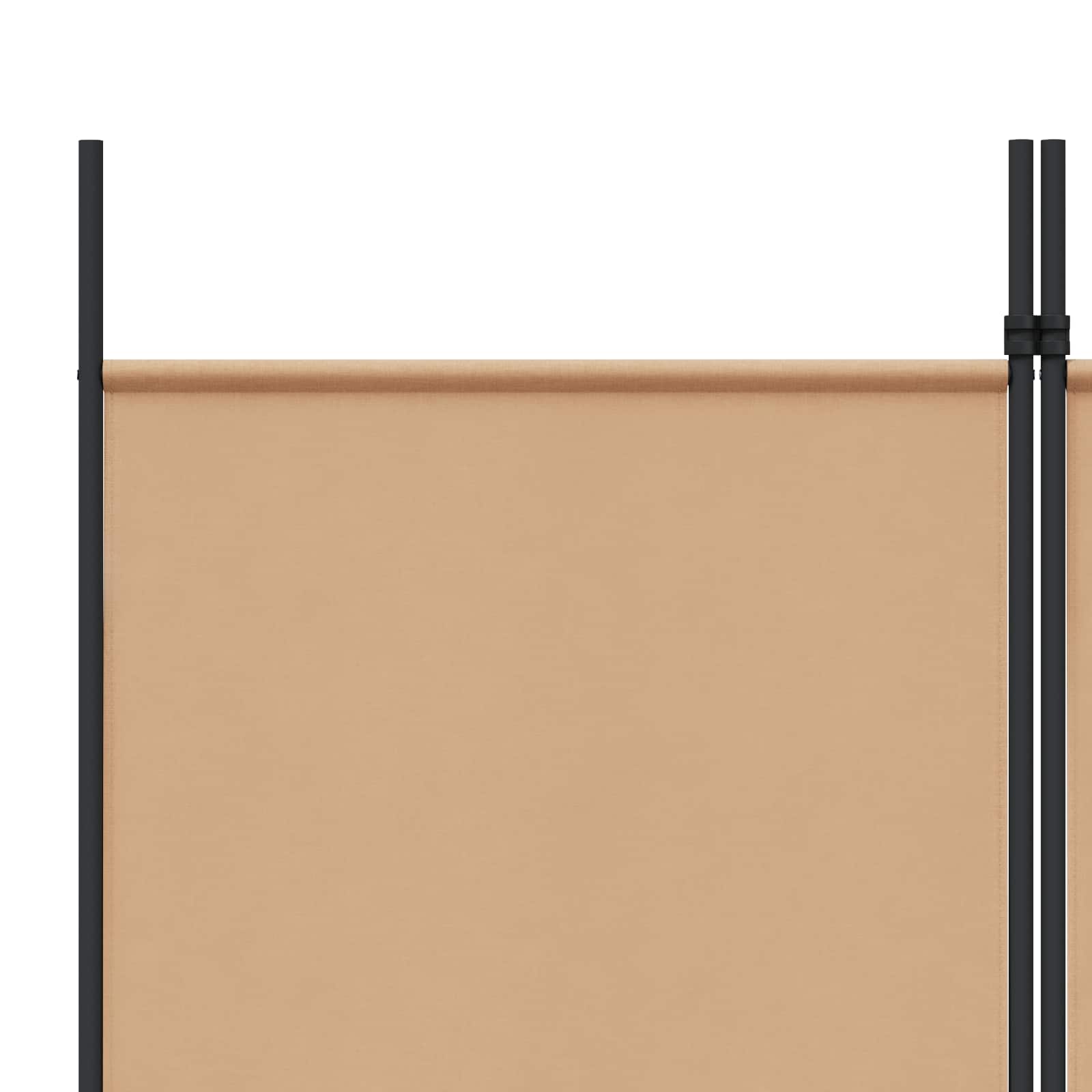 Biombo de 3 Paneles Beige 150 x 220 cm Tela